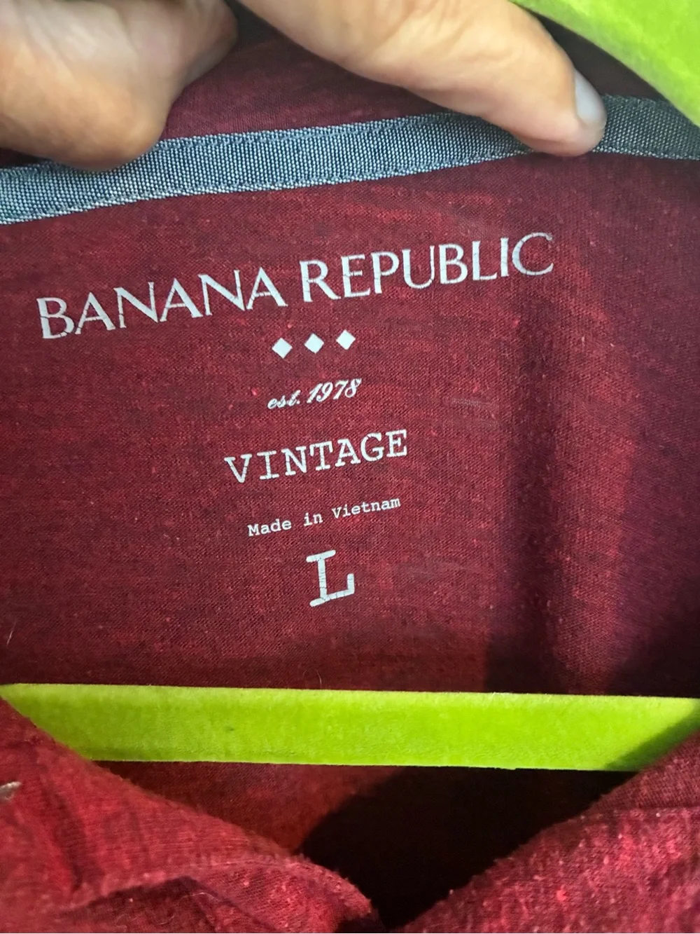 Banana Republic Men's Maroon Heather Polo